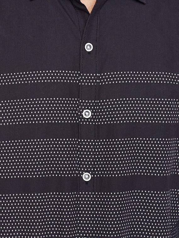 black cotton casual shirt - 15451686 - Zoom Image - 4