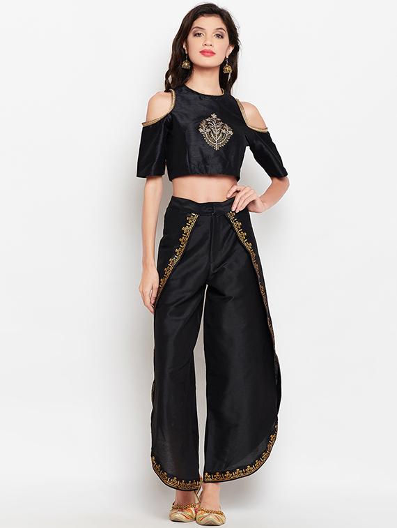 Printed flared palazzo - 15455410 - Zoom Image - 4