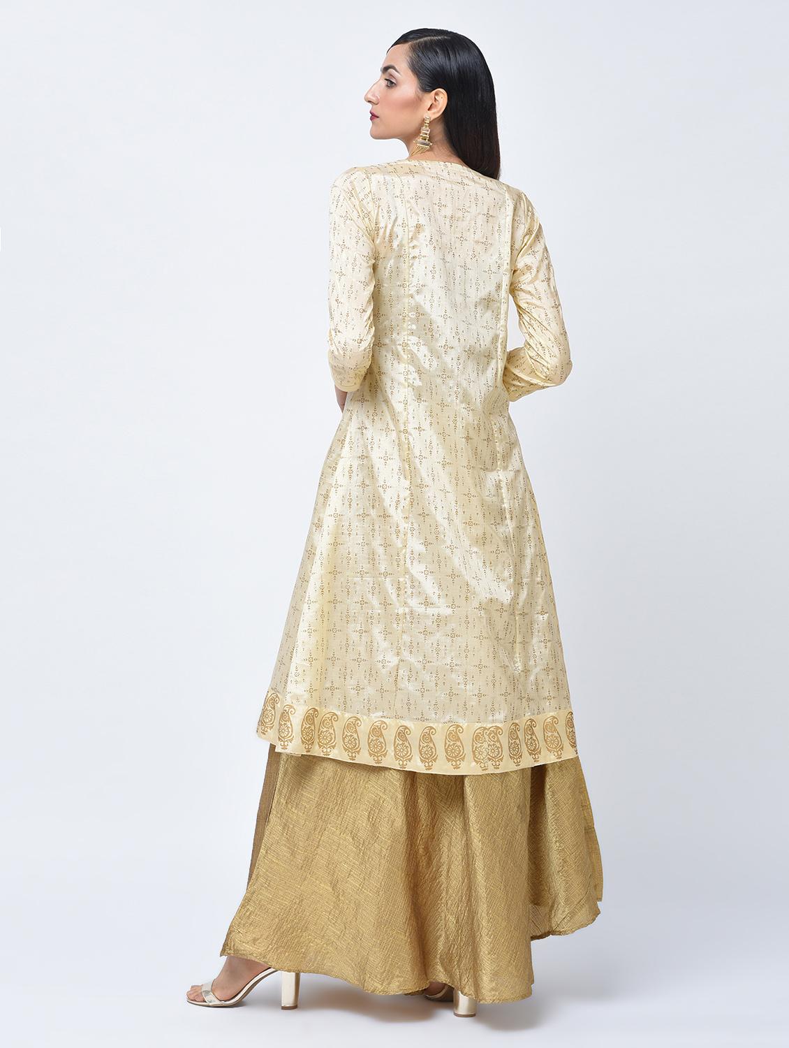 angrakha block print kurta - 15456333 - Zoom Image - 4