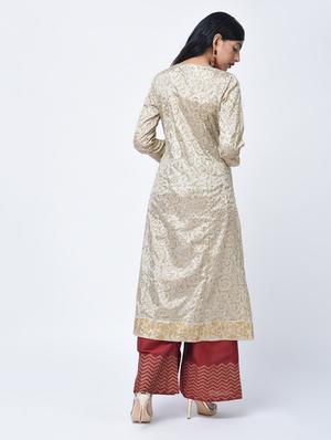 angrakha block print kurta - 15456334 - Standard Image - 4