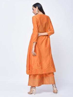 angrakha kurta with tassels - 15456338 - Standard Image - 4