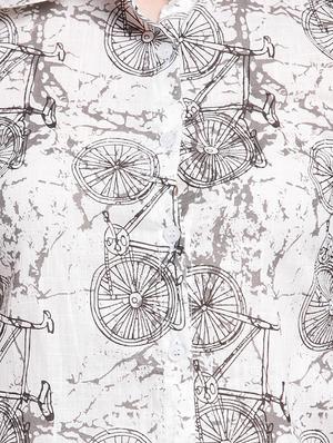 cycle print button up shirt - 15457353 - Standard Image - 4