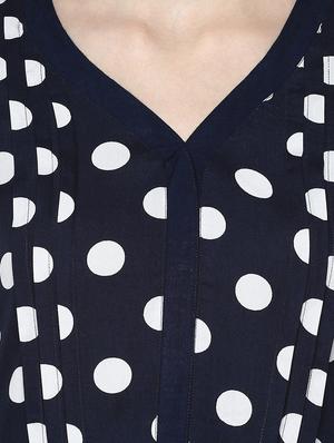 blue viscose flared kurti - 15458310 - Standard Image - 4