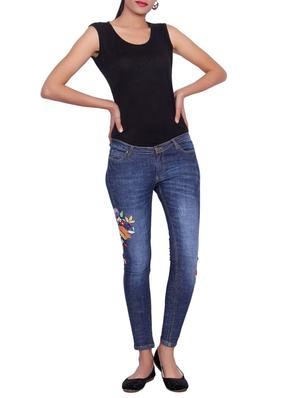 stone washed embroidered jeans - 15459463 - Standard Image - 4
