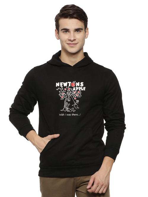 black chest print sweatshirt - 15460137 - Standard Image - 1