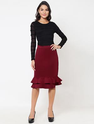 high waist ruffled skirt - 15460935 - Standard Image - 4