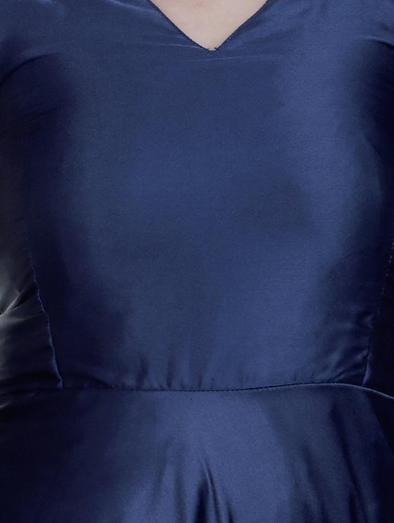 Flared satin sleeveless gown - 15462770 - Zoom Image - 4