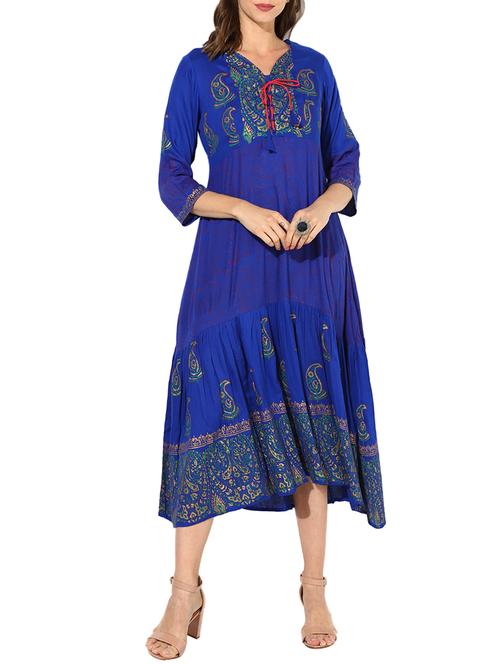 Fusion printed kurta - 15462858 - Standard Image - 1