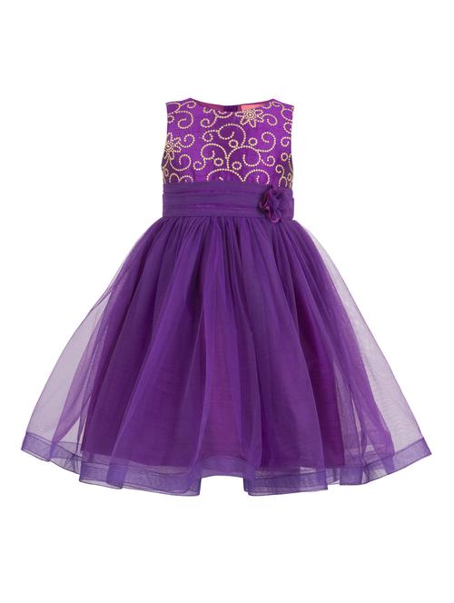 purple net frock - 15464580 - Standard Image - 1