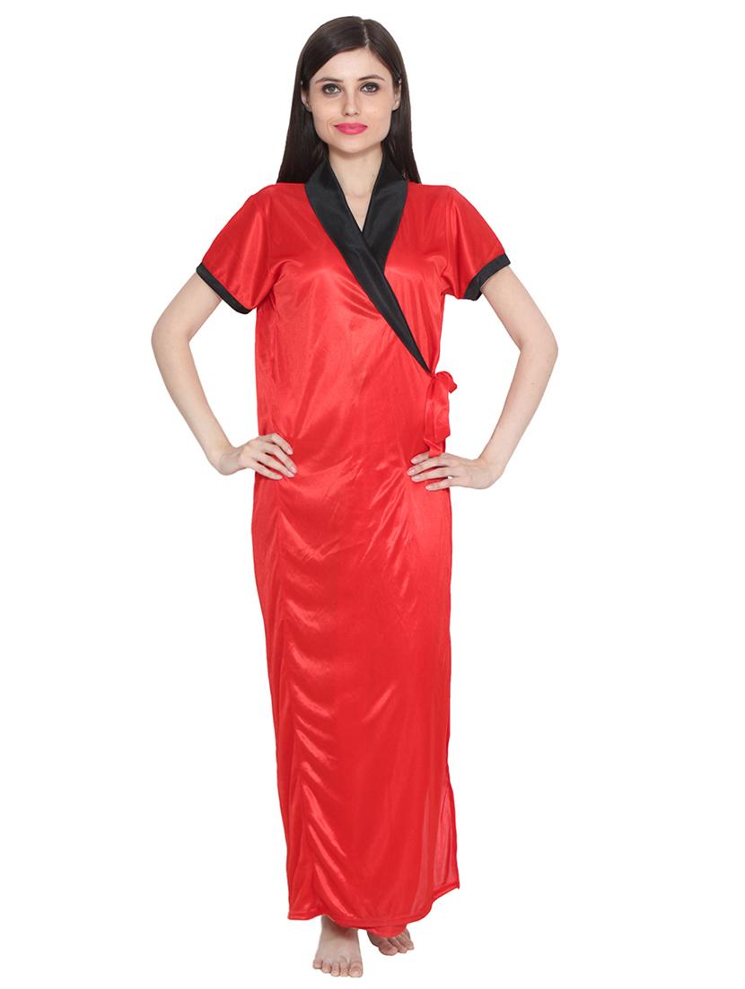 frill detail nighty & robe set - 15464974 - Zoom Image - 4