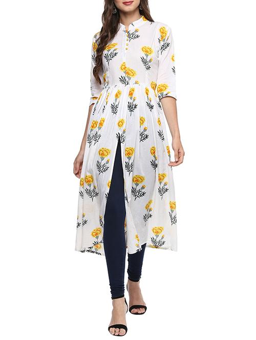High slit printed kurta - 15466402 - Standard Image - 1
