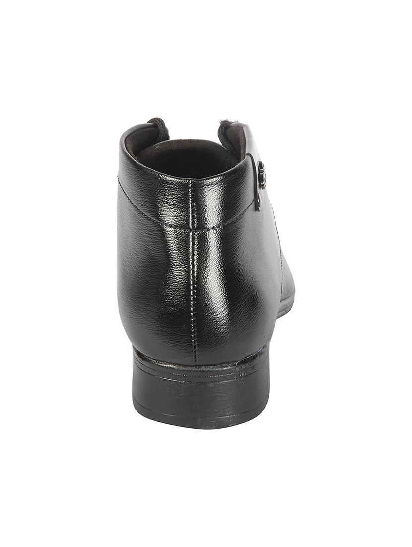 black Leatherette lace-up derbys - 15466662 - Zoom Image - 4