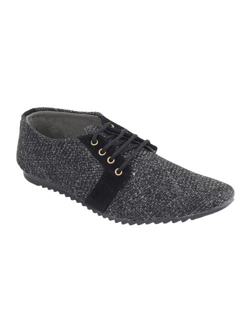 black jute lace up shoes - 15466700 - Standard Image - 1