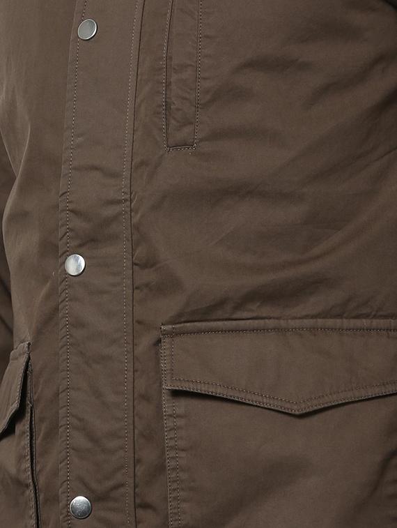 brown polyester casual jacket - 15467611 - Zoom Image - 4