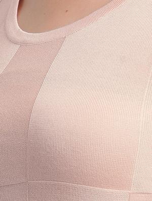 peach self design knitted top - 15471249 - Standard Image - 4
