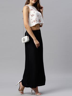 drawstring waist flared palazzo - 15471395 - Standard Image - 4
