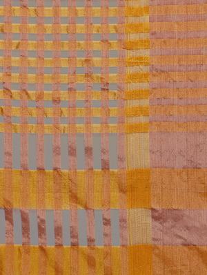 contrast striped zari woven saree with blouse - 15471403 - Standard Image - 4