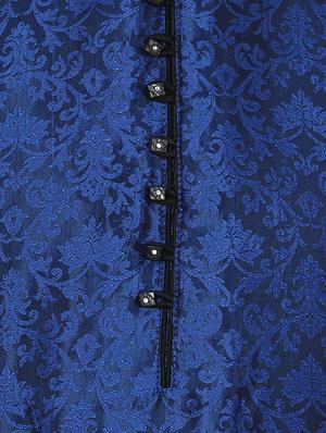 blue dupion kurta pyjama set - 15471651 - Standard Image - 4