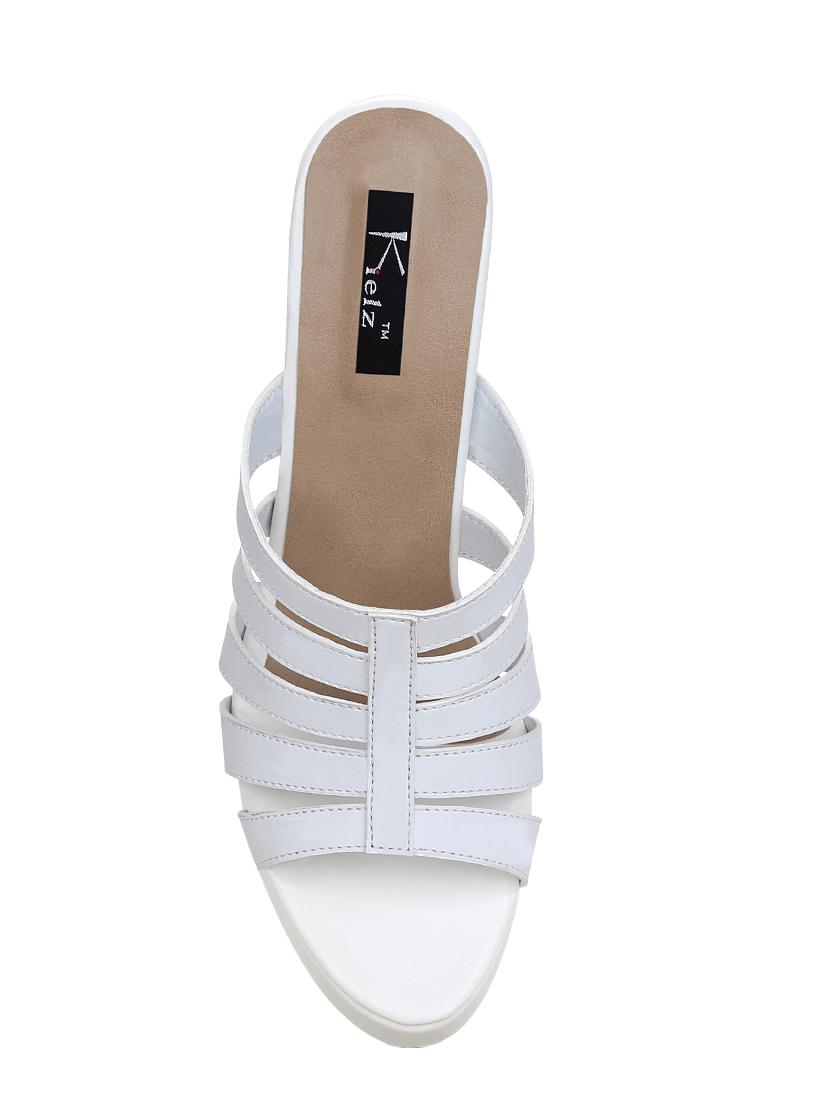 white slip on sandals - 15471980 - Zoom Image - 4