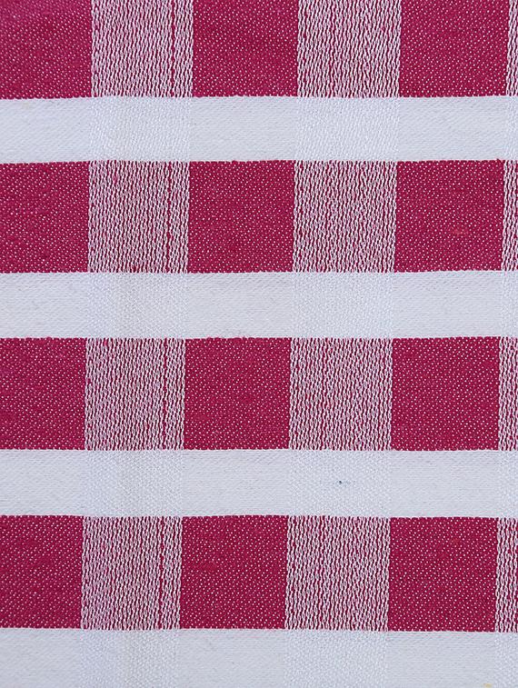 red woven design polycotton double bed cover with 2 pillow covers - 15472427 - Zoom Image - 4