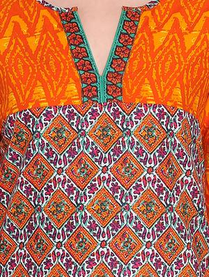 straight printed kurta - 15472710 - Standard Image - 4