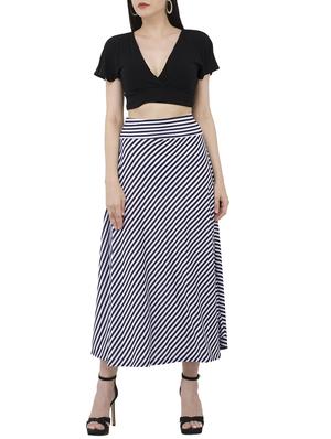 diagonal striped a-line skirt - 15472830 - Standard Image - 4