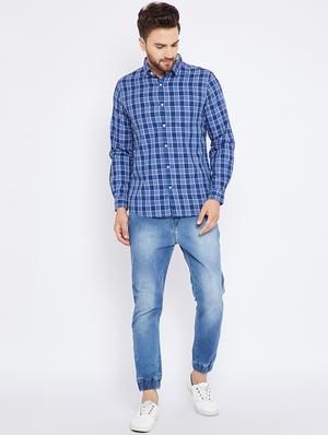 blue denim jogger - 15473167 - Standard Image - 4