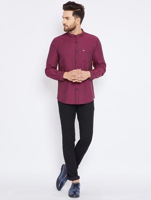 red cotton casual shirt - 15473196 - Standard Image - 4
