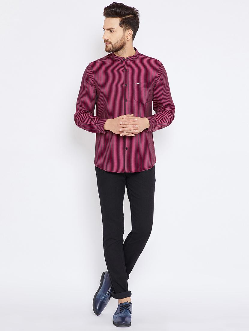 red cotton casual shirt - 15473196 - Zoom Image - 4