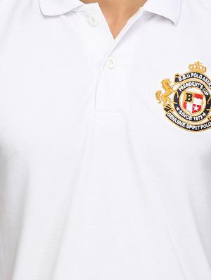 white cotton polo t-shirt - 15473693 - Standard Image - 4