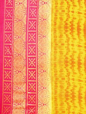 abstract foil printed saree with blouse - 15474145 - Standard Image - 4
