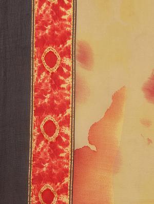 abstract foil printed saree with blouse - 15474149 - Standard Image - 4
