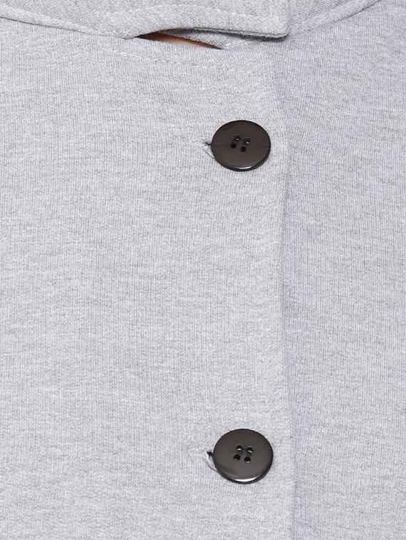 stylized neck button down jacket - 15475753 - Zoom Image - 4