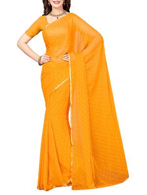 (pack of 2) multicolor georgette printed saree combo with blouse - 15475807 - Standard Image - 4