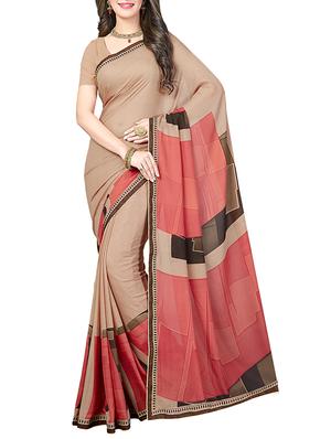 (pack of 2) multicolor georgette printed saree combo with blouse - 15475828 - Standard Image - 4