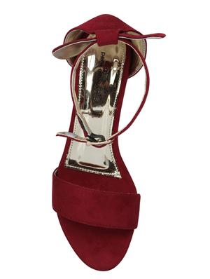 maroon ankle strap sandals - 15477271 - Standard Image - 4
