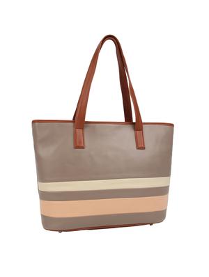 grey leatherette (pu) regular handbag - 15477461 - Standard Image - 4