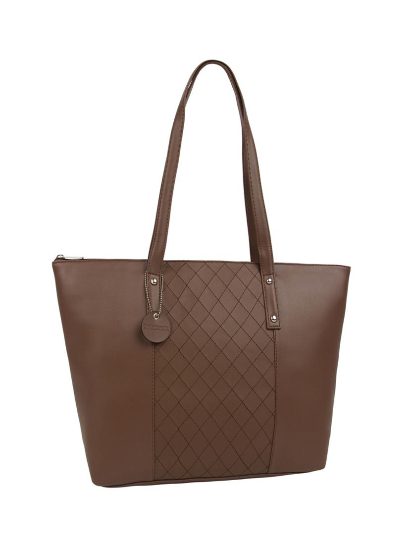 brown leatherette (pu) regular handbag - 15477501 - Zoom Image - 4