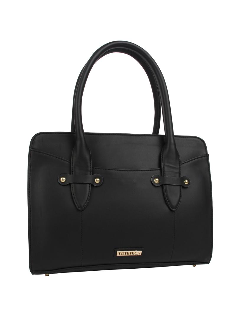black leatherette (pu) regular handbag - 15477512 - Zoom Image - 4
