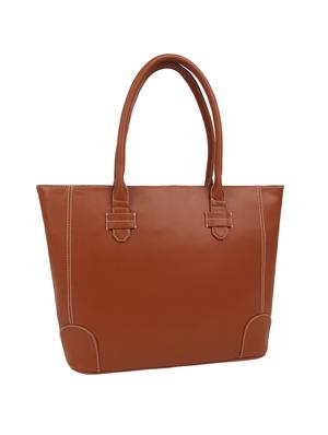 brown leatherette (pu) regular handbag - 15477537 - Standard Image - 4