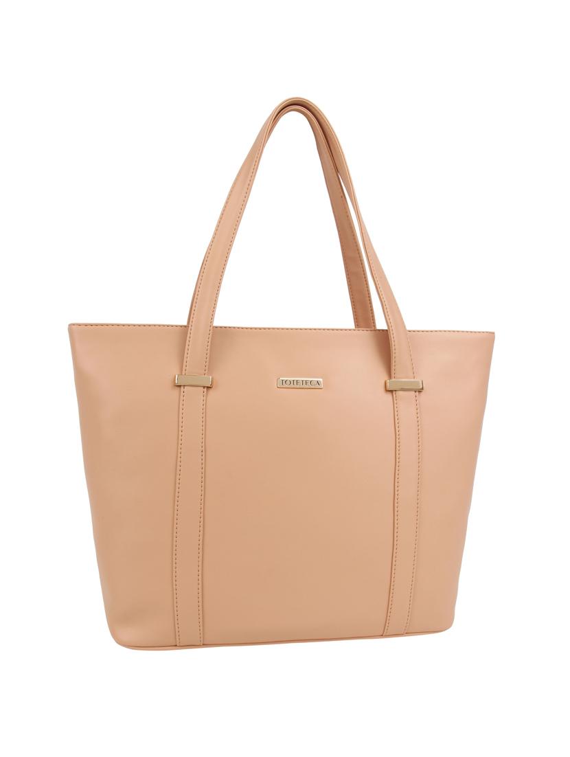 beige leatherette (pu) regular handbag - 15477548 - Zoom Image - 4