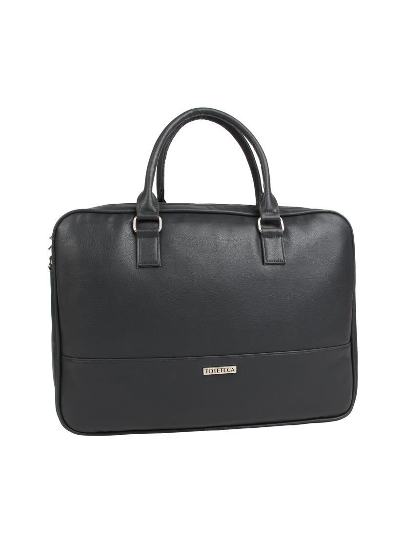black leatherette (pu) laptop bag - 15477559 - Zoom Image - 4