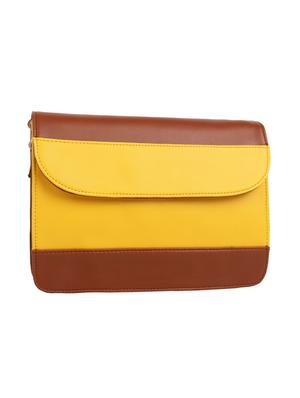 tan leatherette (pu) regular sling bag - 15477570 - Standard Image - 4