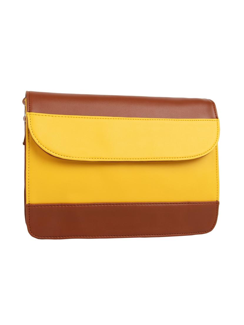 tan leatherette (pu) regular sling bag - 15477570 - Zoom Image - 4