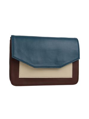 blue leatherette (pu) regular sling bag - 15477575 - Standard Image - 4