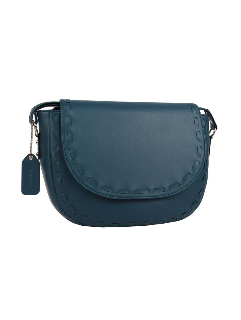 blue leatherette (pu) regular sling bag - 15477577 - Zoom Image - 4