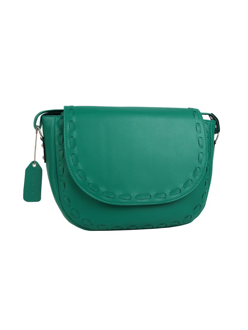 green leatherette (pu) regular sling bag - 15477578 - Zoom Image - 4