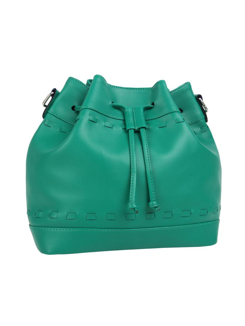 green leatherette (pu) regular sling bag - 15477594 - Zoom Image - 4