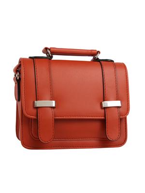 red leatherette (pu) regular sling bag - 15477607 - Standard Image - 4