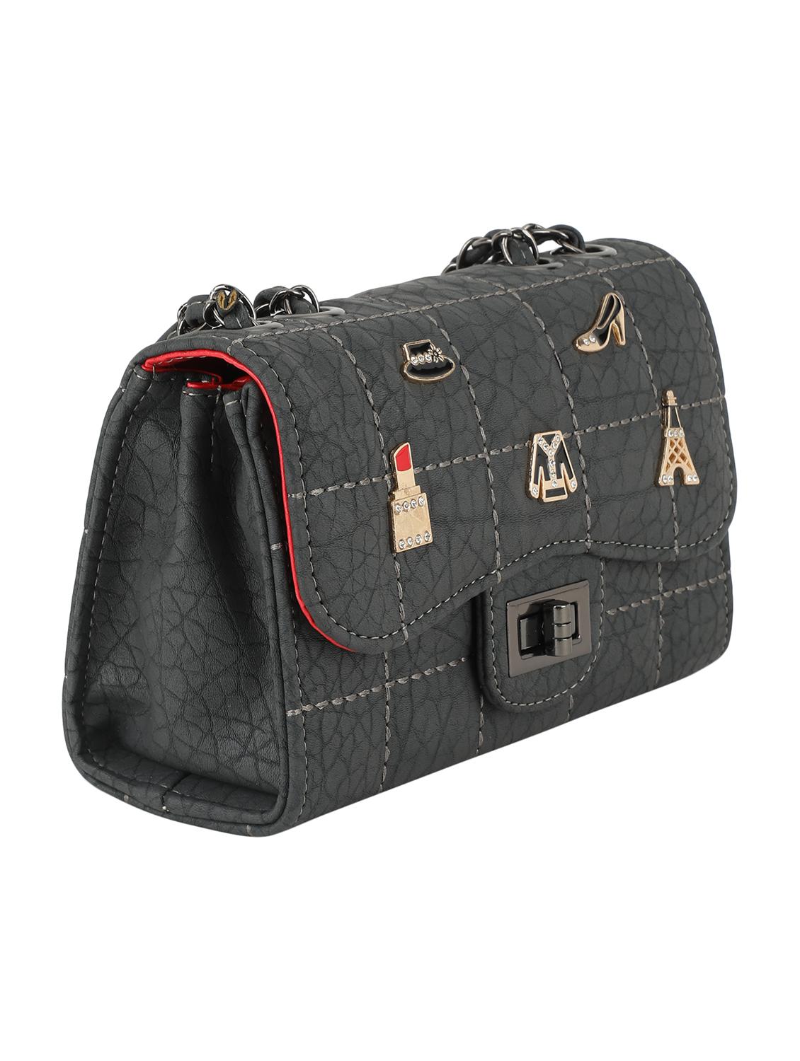 grey polyester regular sling bag - 15478170 - Zoom Image - 4